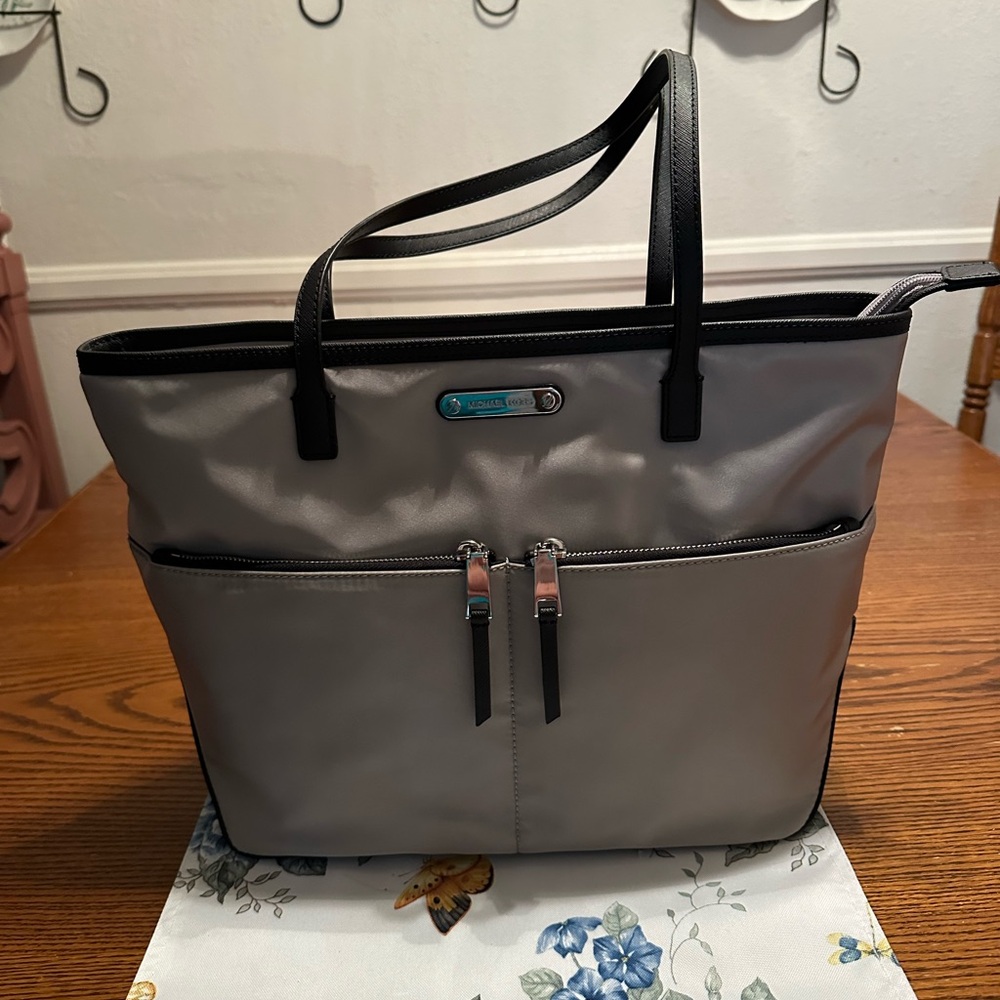 Michael Kors Silver and Black Tote